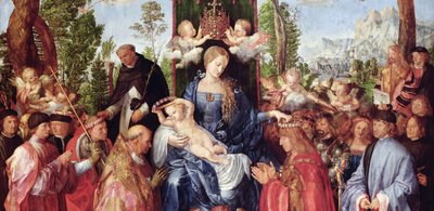 The Feast of the Rose Garlands (detail) by Albrecht Dürer